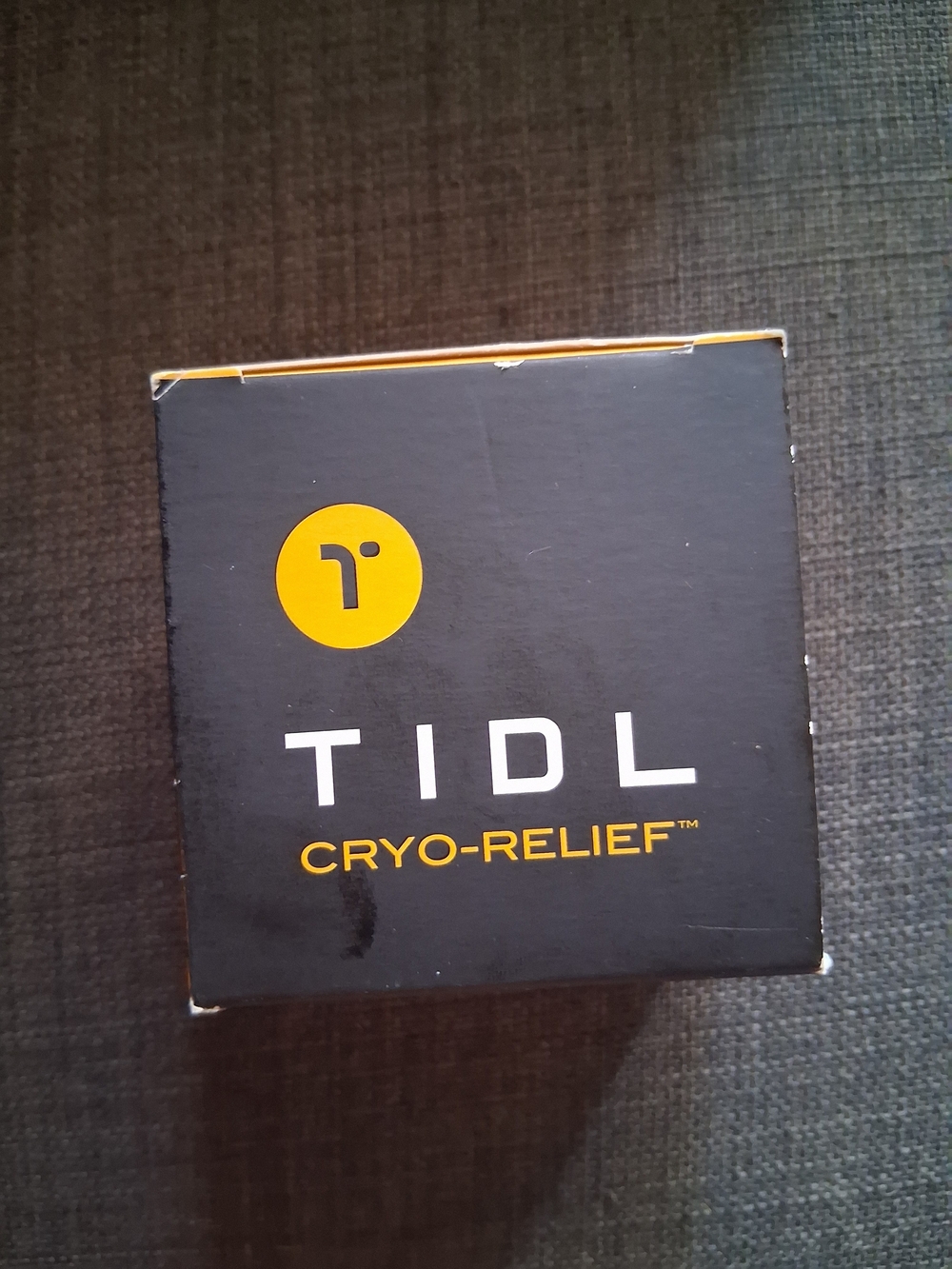 TIDL Sport Pain Relief Cryotherapy Cream - Black & Yellow Box